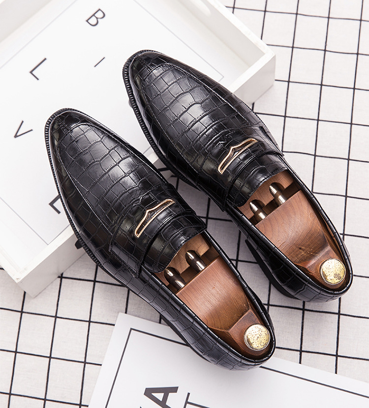 Men's Slip-On Formal Loafers-Black-Wayne|20088