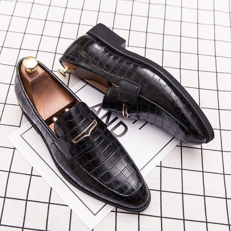 Men's Slip-On Formal Loafers-Black-Wayne|20088