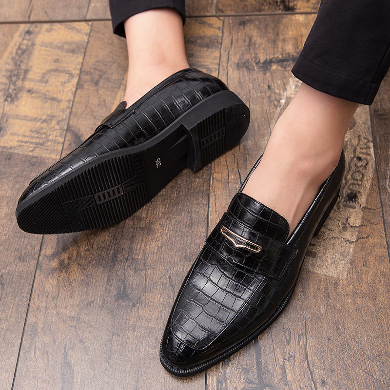 Men's Slip-On Formal Loafers-Black-Wayne|20088