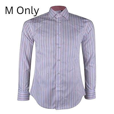 Striped Design Long Sleeve Shirt-White Multi-Bruno|10444