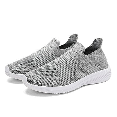 WH-Breathable Woven Slip-on Sport Sneakers-Gray-Ndiaye|20109